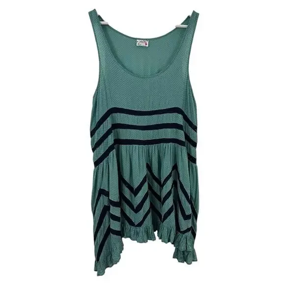 Free People Intimately Tunic Green Top Size S - Picture 1 of 5